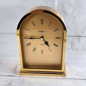 Howard Miller Quartz Tabletop Clock Desk Mantel Gold Tone - Home Decor Vintage‎